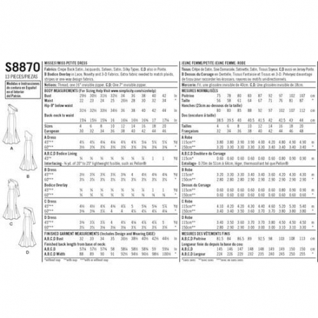 Wykrój Simplicity 8870