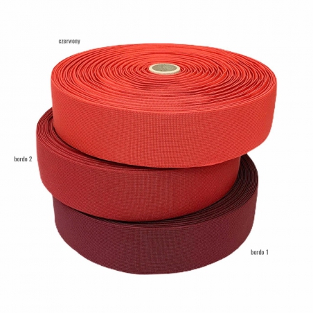 Guma tkana 50 mm bordowy 1