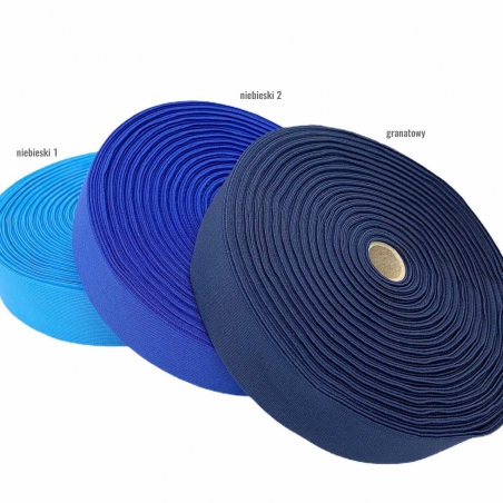 Guma tkana 50 mm granatowy