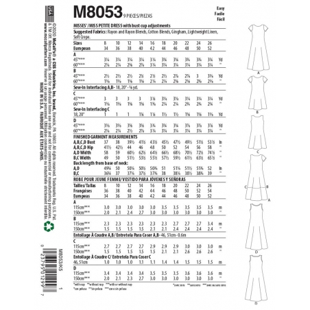 Wykrój McCall's M8053 #AnneMcCalls