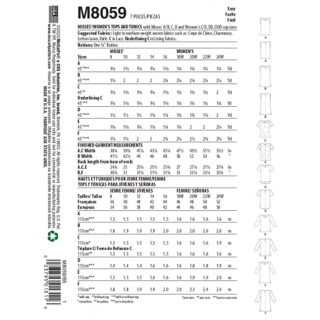 Wykrój McCall's M8059 #RubyMcCalls