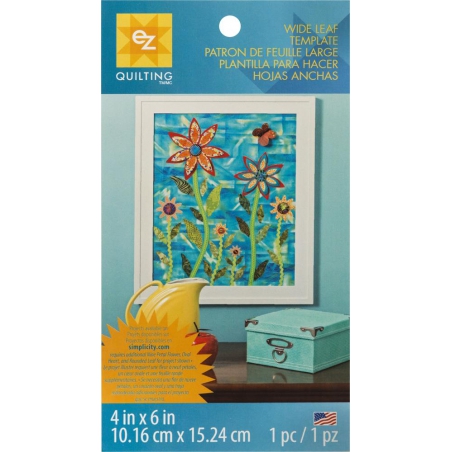 Szablon do wykonania wzoru szerokiego liścia