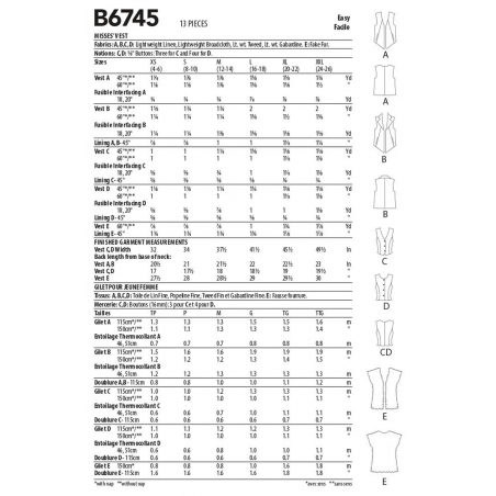 Wykrój Butterick B6745Y