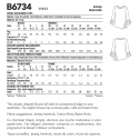 Wykrój Butterick B6734MIS