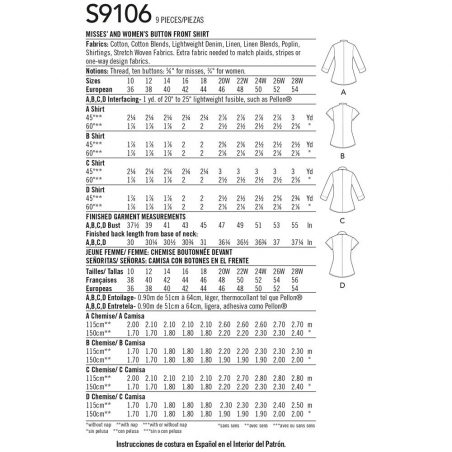 Wykrój Simplicity 9106