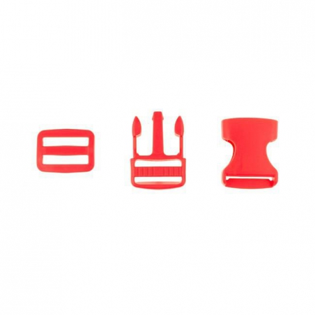 Zapięcie czerwone 25 mm z regulatorem