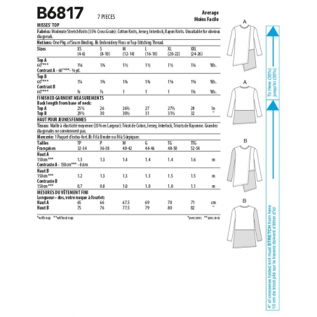 Wykrój Butterick B6817