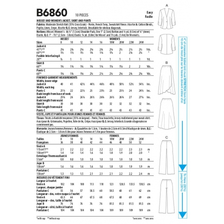 Wykrój Butterick B6860
