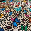 Tkanina bawełniana motyle na panterce