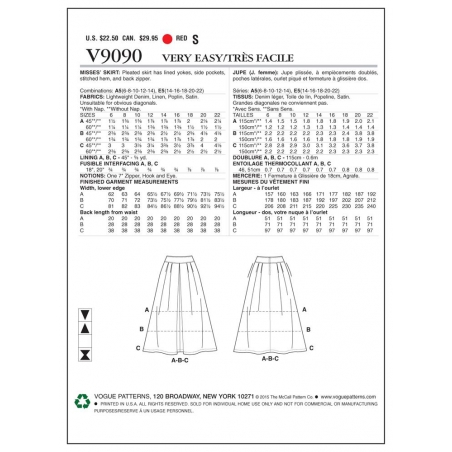 Wykrój Vogue Patterns V9090 / Very Easy Vogue