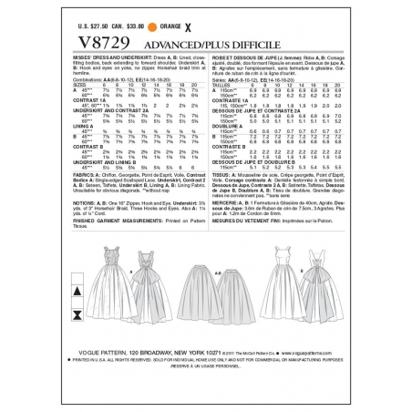 Wykrój Vogue Patterns V8729 / Vintage Vogue
