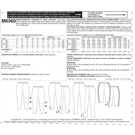 Wykrój McCall's M6360