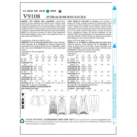 Wykrój Vogue Patterns V9108 / Marcy Tilton