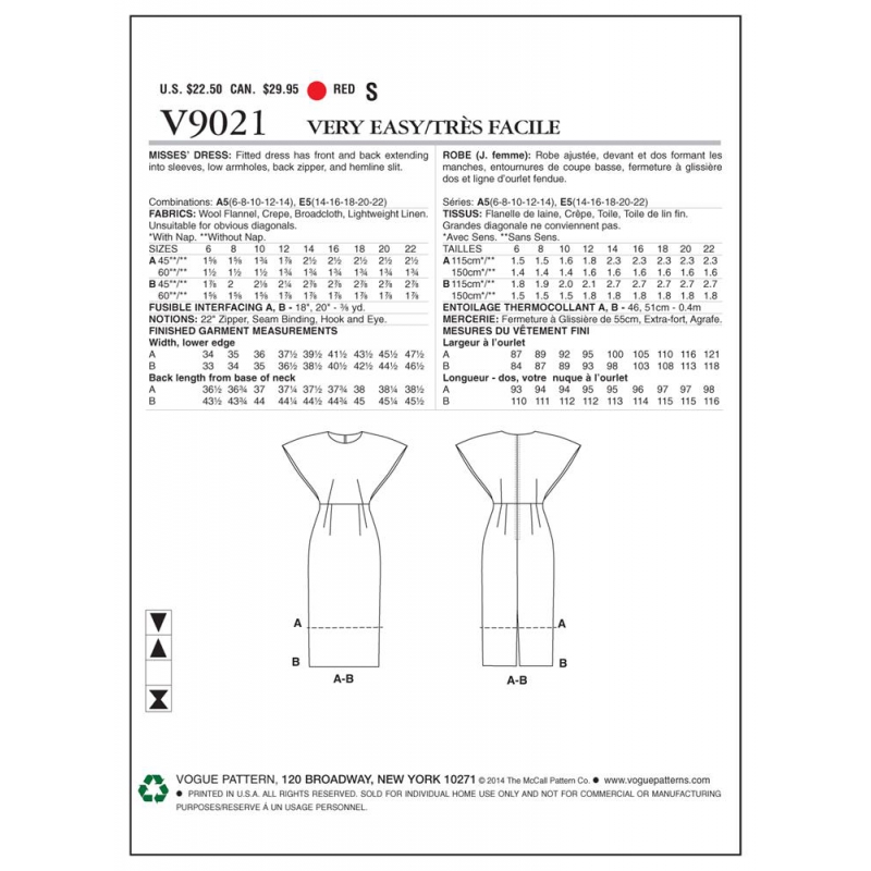 Wykrój Vogue Patterns V9021 Very Easy Vogue 8211