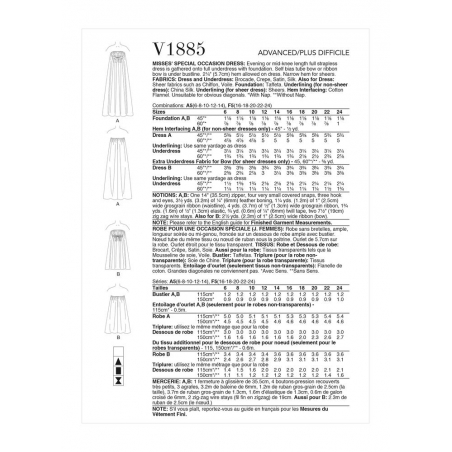 Wykrój Vogue Patterns V1885