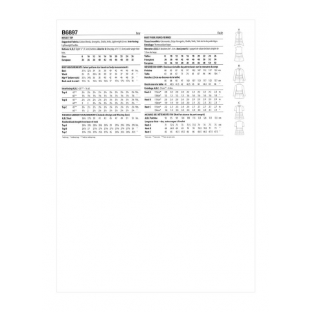 Wykrój Butterick B6897