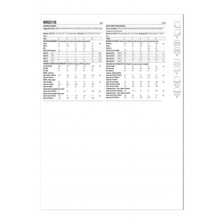 Wykrój McCall's M8316