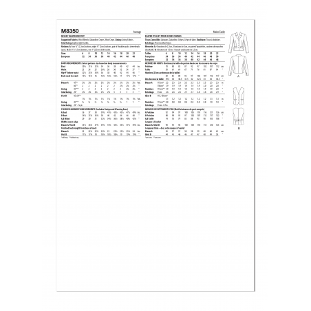 Wykrój McCall's M8350