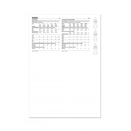 Wykrój Butterick B6909