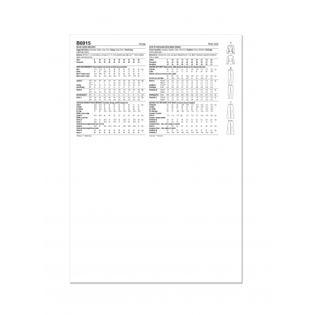 Wykrój Butterick B6915