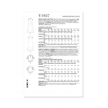 Wykrój Vogue Patterns V1937