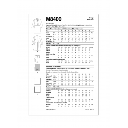 Wykrój McCall's M8400