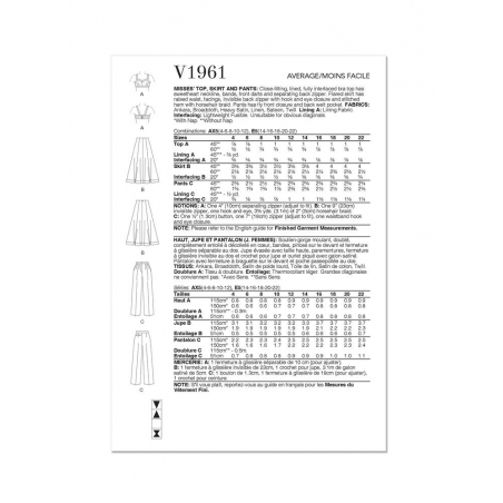 Wykrój Vogue Patterns V1961