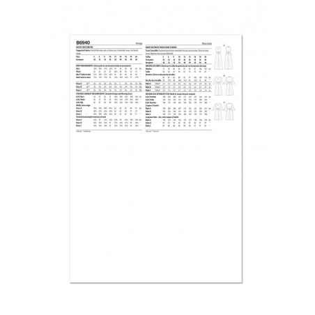 Wykrój Butterick B6940