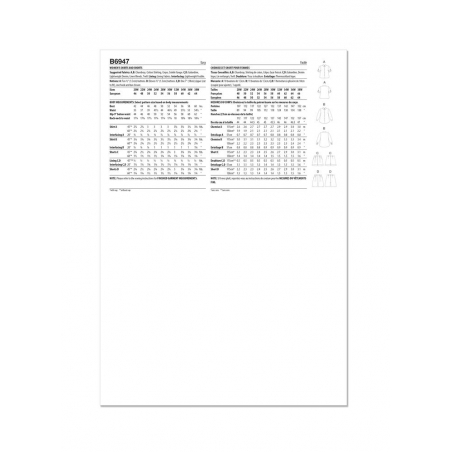 Wykrój Butterick B6947