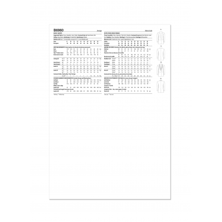 Wykrój Butterick B6960