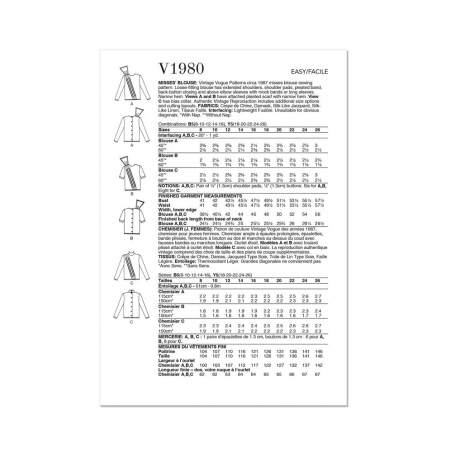 Wykrój Vogue Patterns V1980