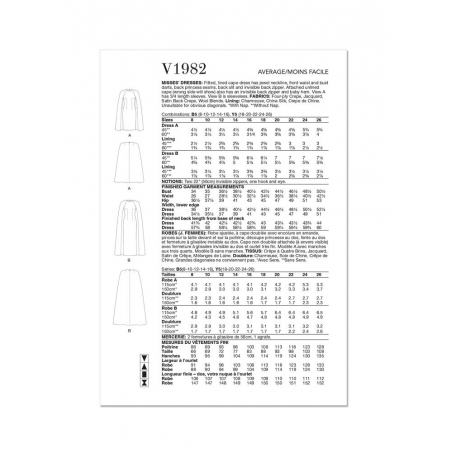 Wykrój Vogue Patterns V1982