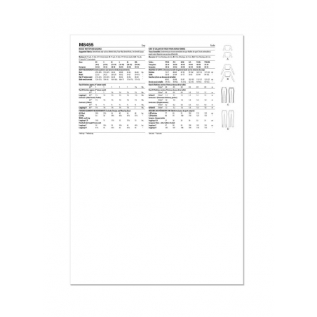 Wykrój McCall's M8455