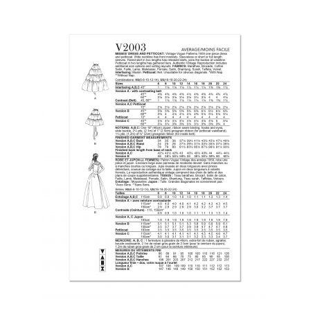 Wykrój Vogue Patterns V2003