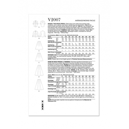 Wykrój Vogue Patterns V2007