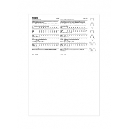 Wykrój McCall's M8485