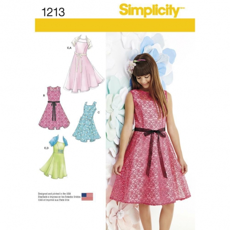 1213 simplicity girls pattern 1213 envelope front