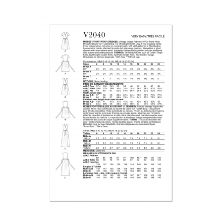 Wykrój Vogue Patterns V2040