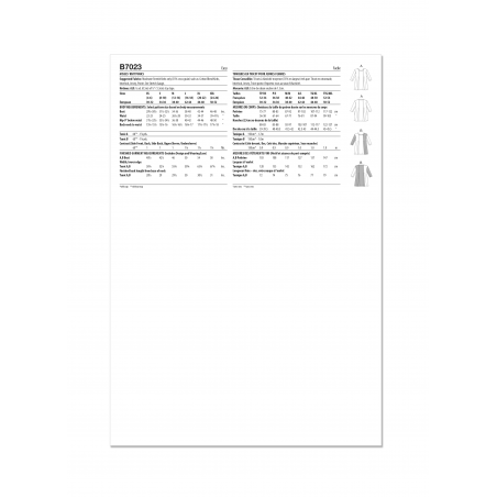 Wykrój Butterick B7023