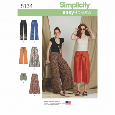 simplicity skirts pants pattern 8134 envelope 