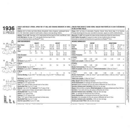 Wykrój Simplicity 1936