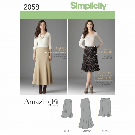 simplicity skirts pants pattern 2058 envelope 