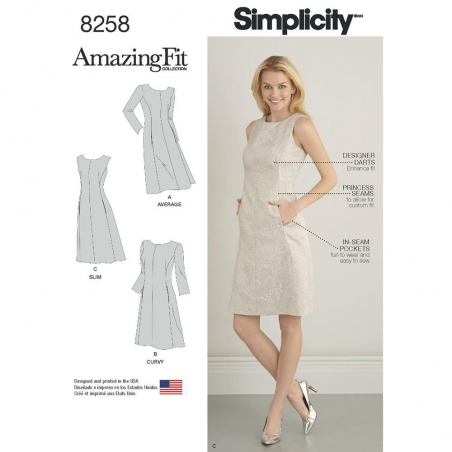 8258 simplicity dress pattern 8258 envelope front