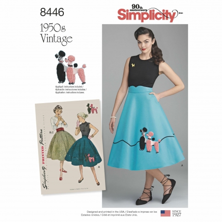 5simplicity vintage 1950s poodle skirt miss pa