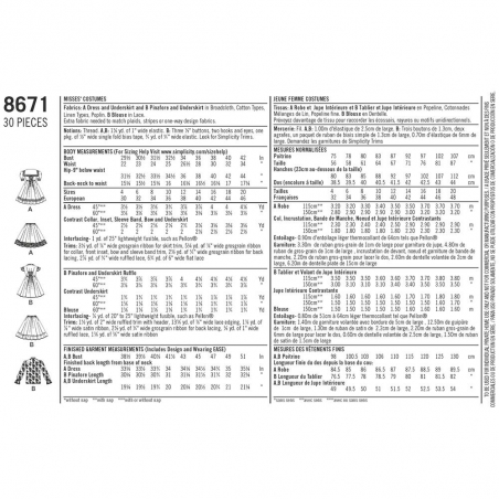 Wykrój Simplicity 8671