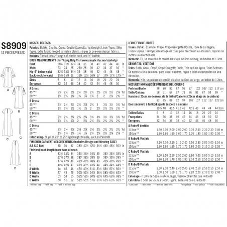 Wykrój Simplicity 8909