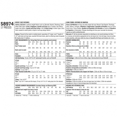 Wykrój Simplicity 8974