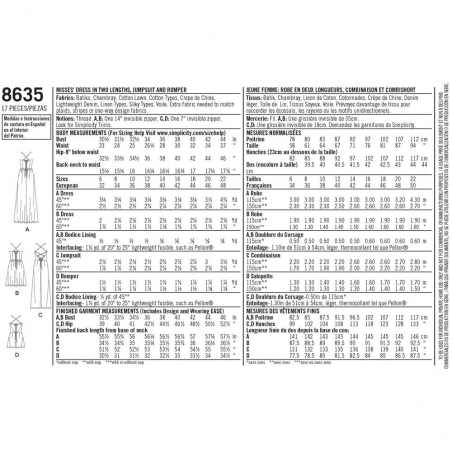 Wykrój Simplicity 8635