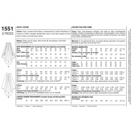 Wykrój Simplicity 1551